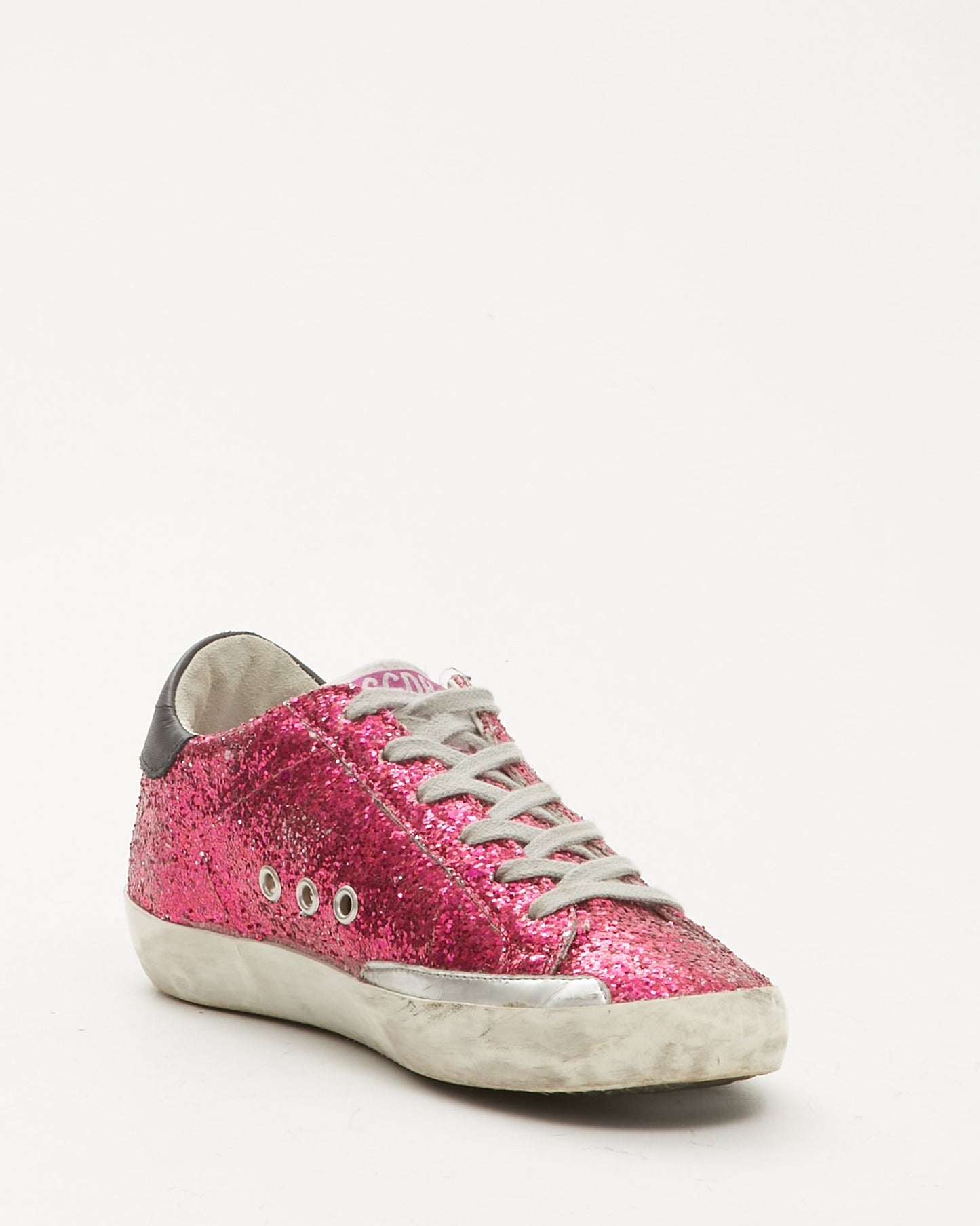 Baskets Superstar à paillettes roses Golden Goose - 35