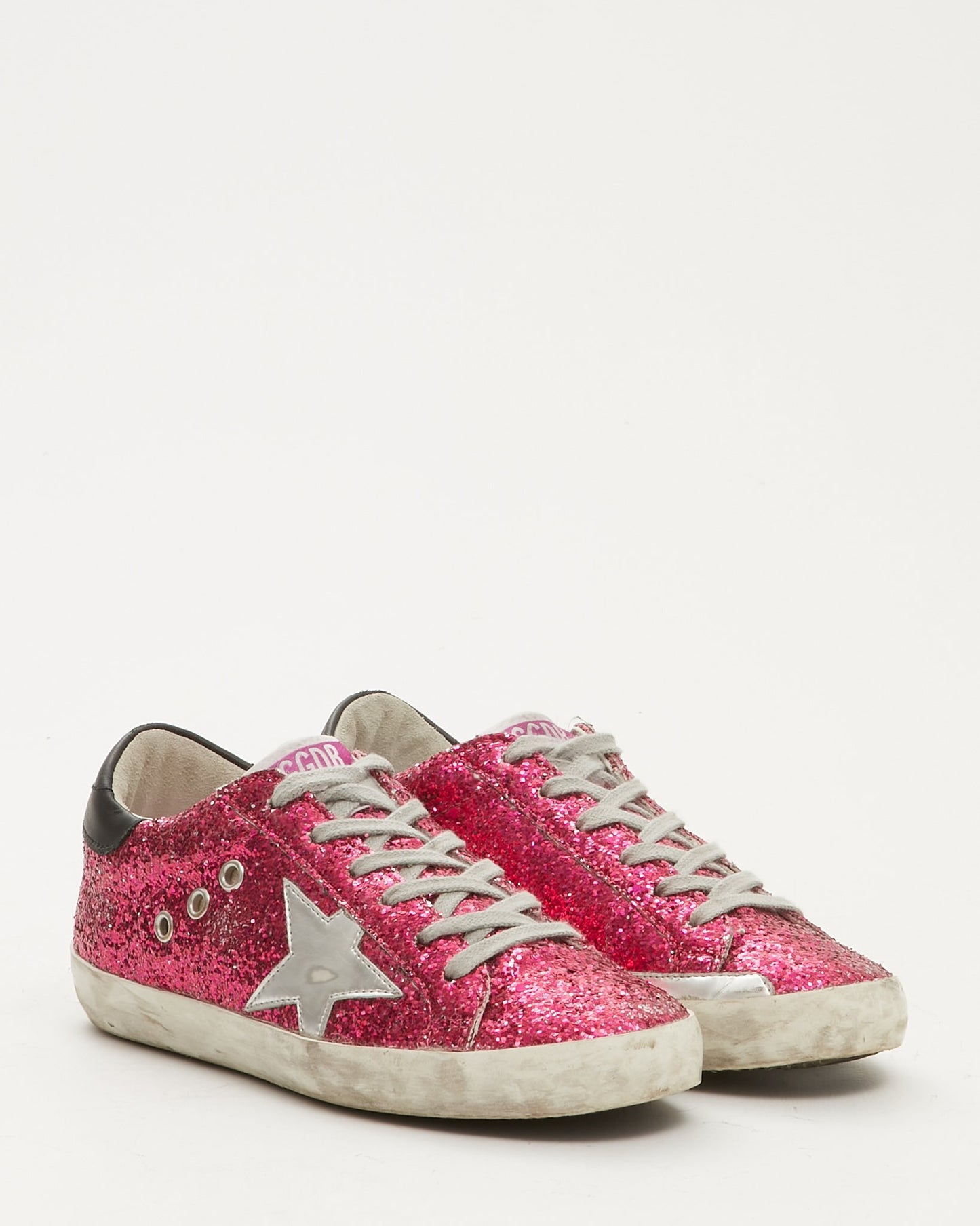 Baskets Superstar à paillettes roses Golden Goose - 35