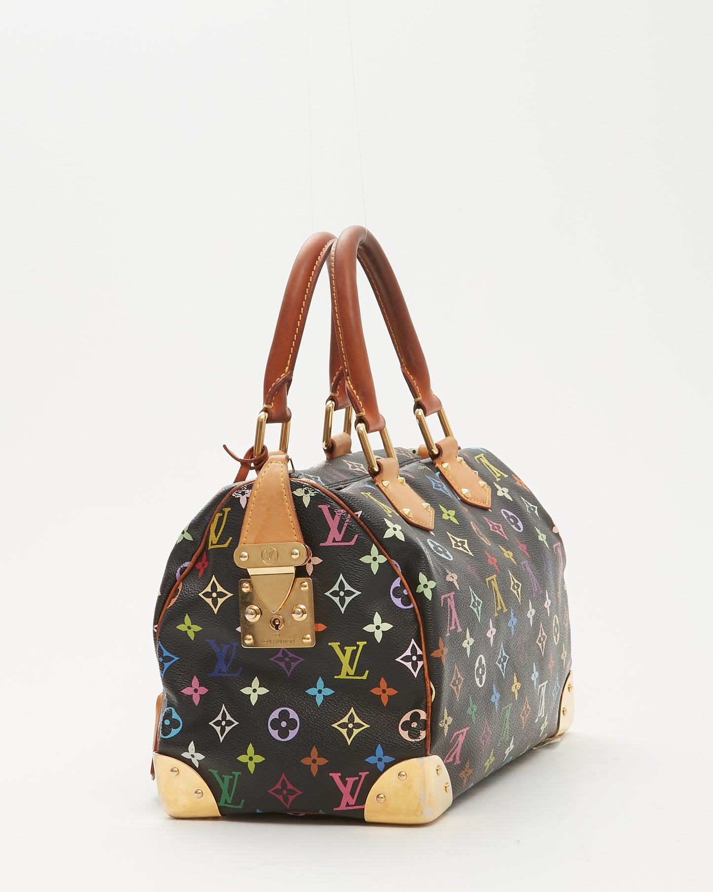 Louis Vuitton Multi Color Monogram Canvas Murakami Black Speedy