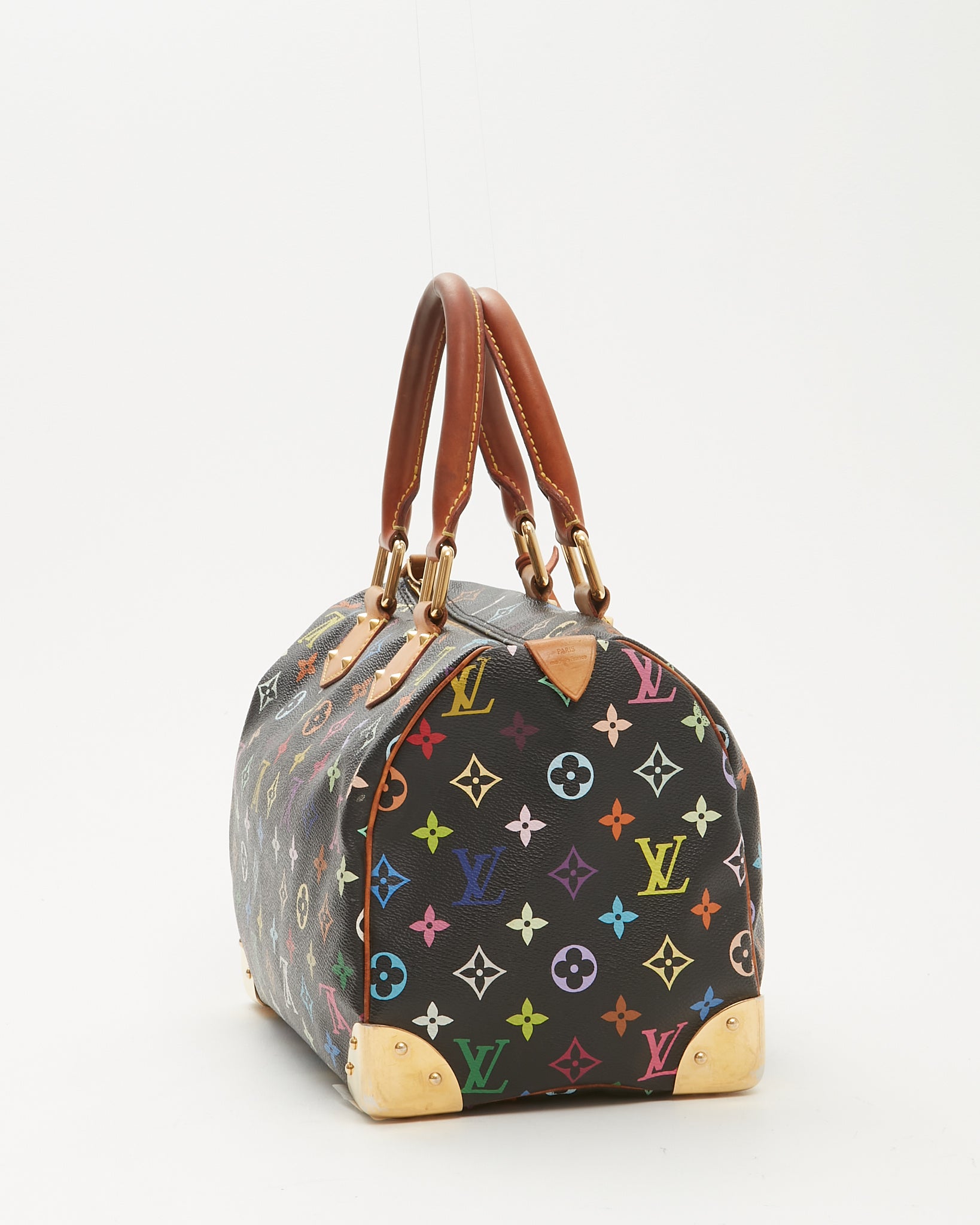 Louis Vuitton Multi Color Monogram Canvas Murakami Black Speedy