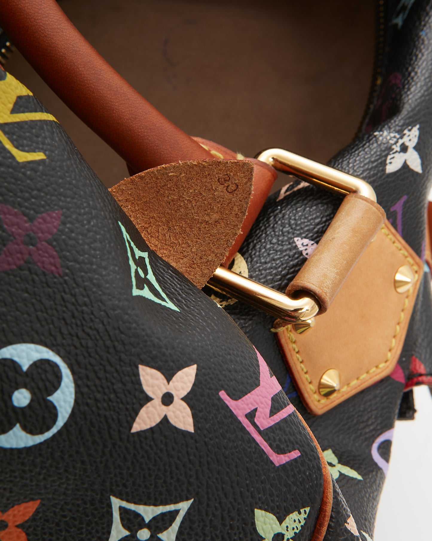 Louis Vuitton Multi Color Monogram Canvas Murakami Black Speedy