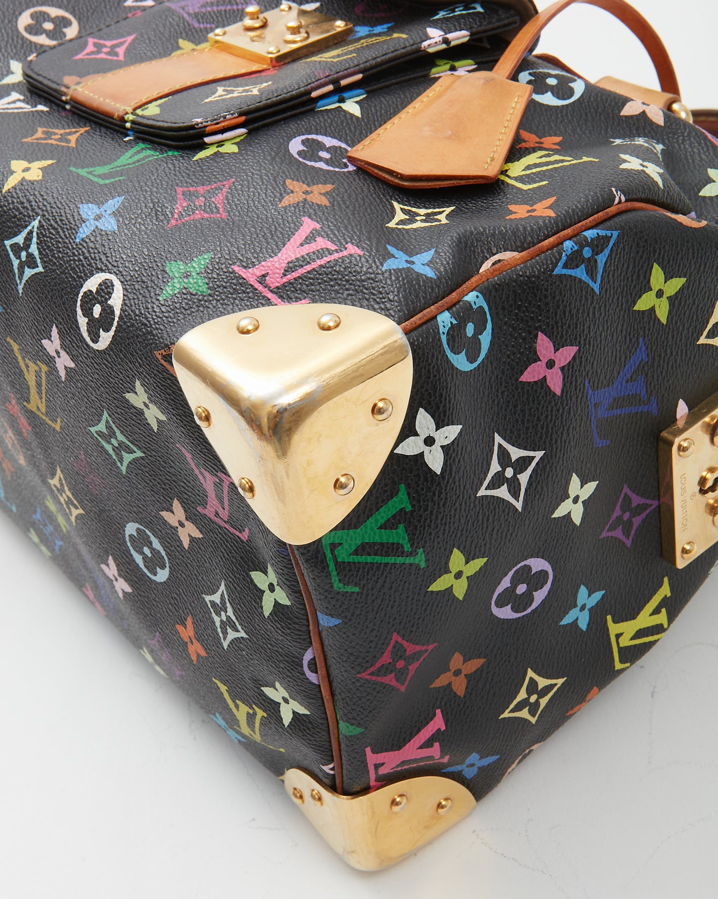 Louis Vuitton Multi Color Monogram Canvas Murakami Black Speedy