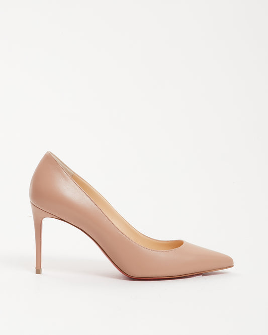 Louboutin Nude Nappa Leather Kate 85 Heel - 36