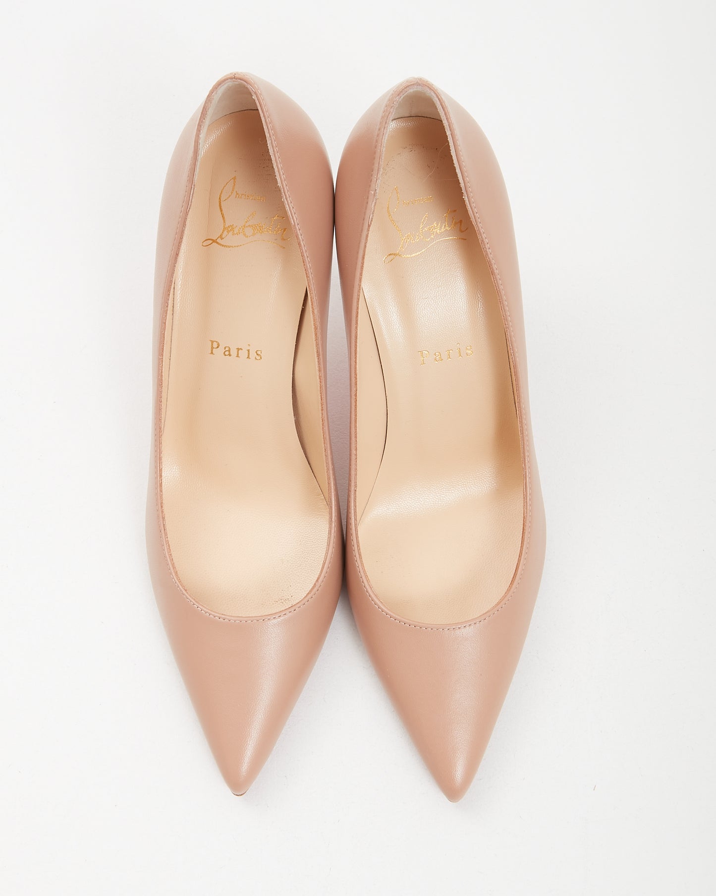 Louboutin Nude Nappa Leather Kate 85 Heel - 36