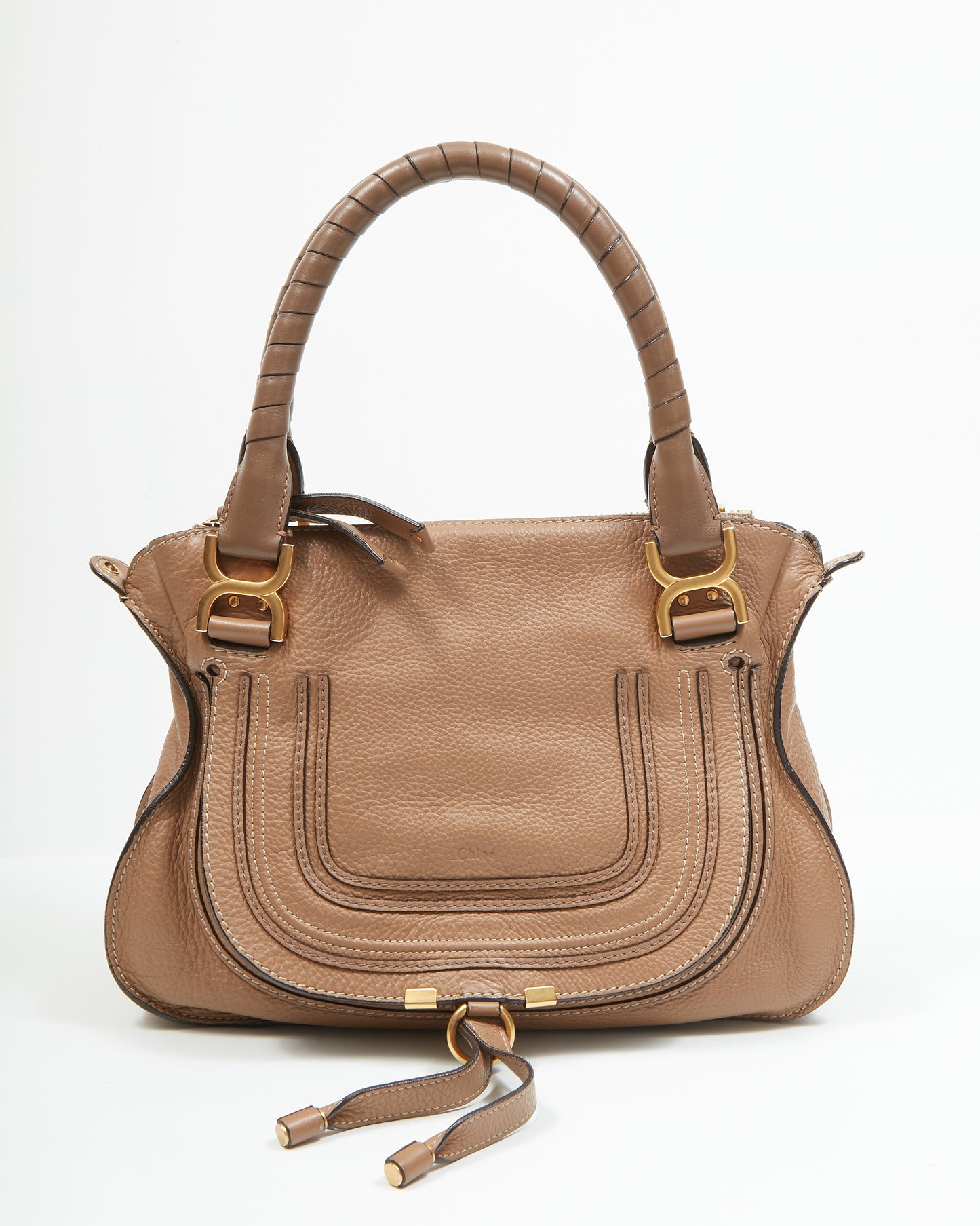 Chloe Tan Leather Marcie Crossbody Bag