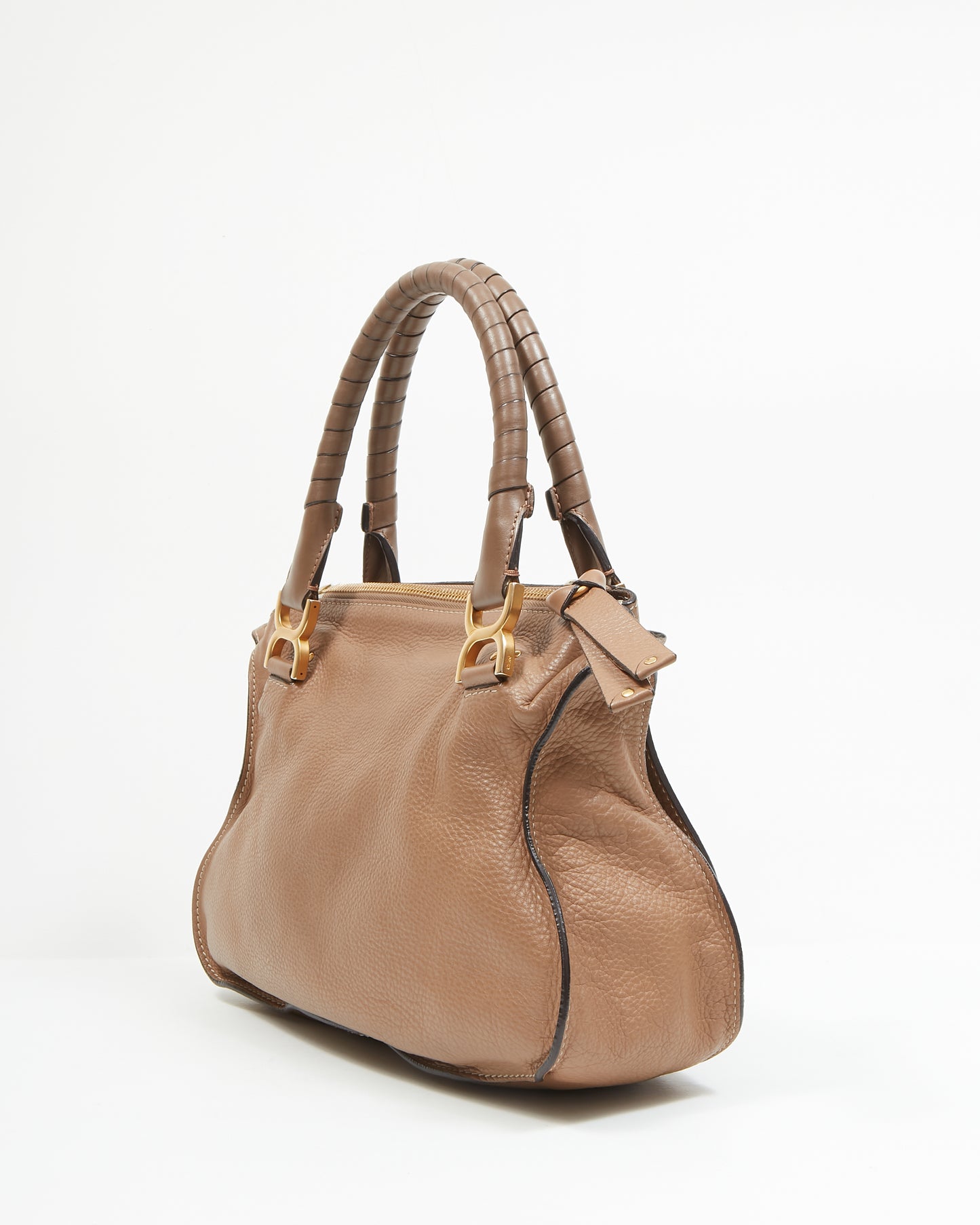 Chloe Tan Leather Marcie Crossbody Bag