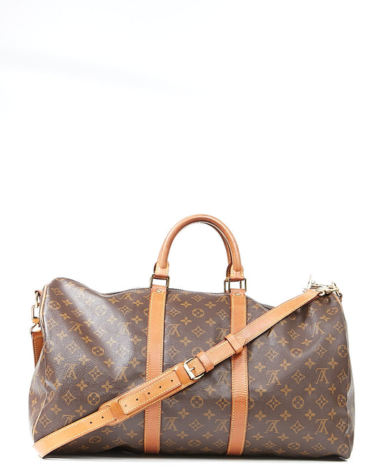 Sac de voyage Keepall 50 Bandoulière en toile monogram Louis Vuitton