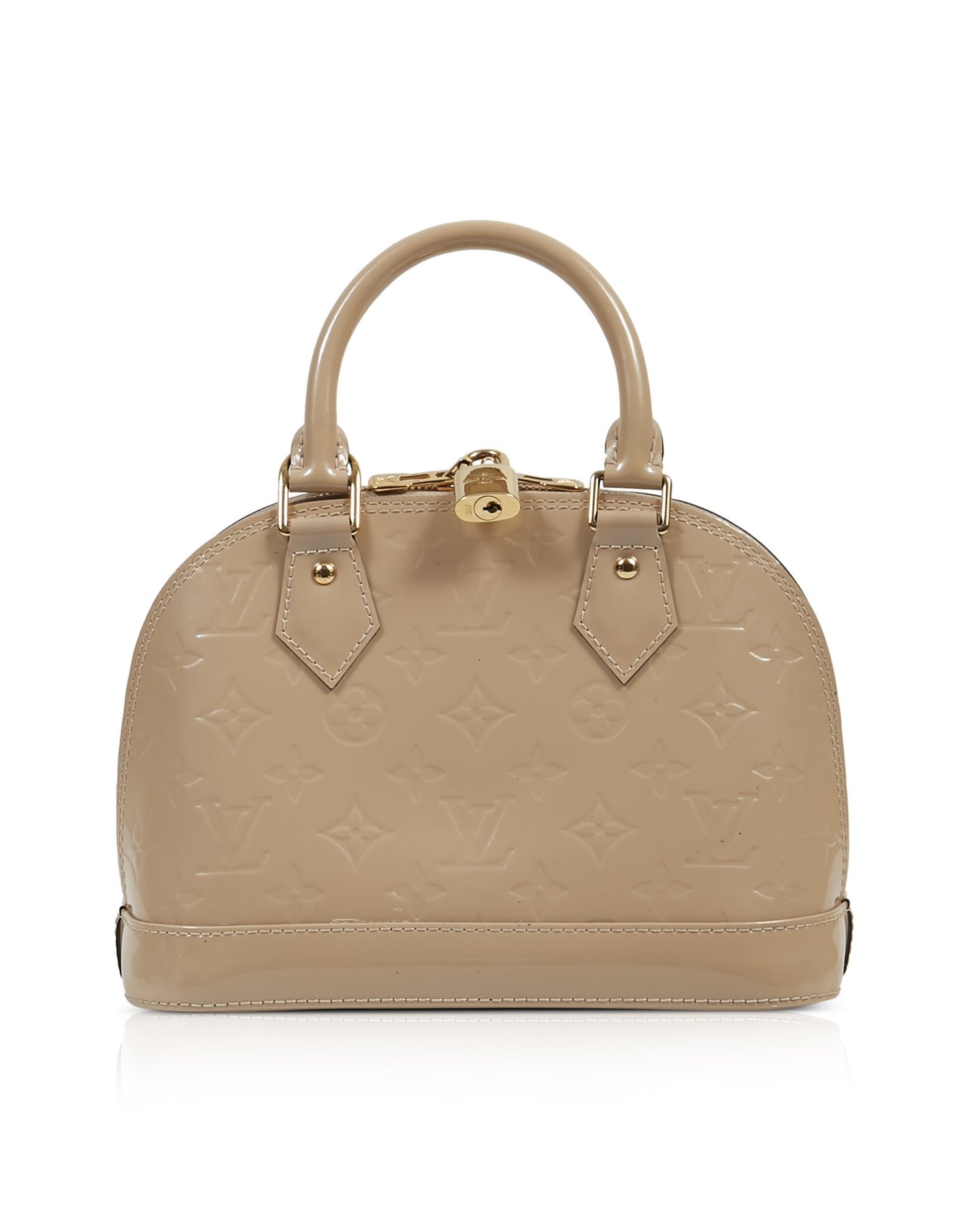 Louis Vuitton Sac Alma BB Vernis Monogramme Beige