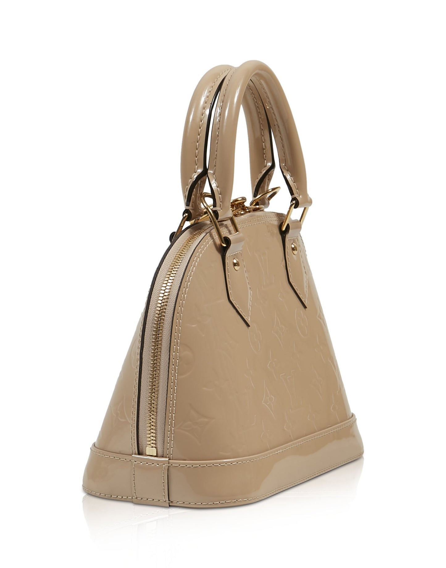 Louis Vuitton Sac Alma BB Vernis Monogramme Beige