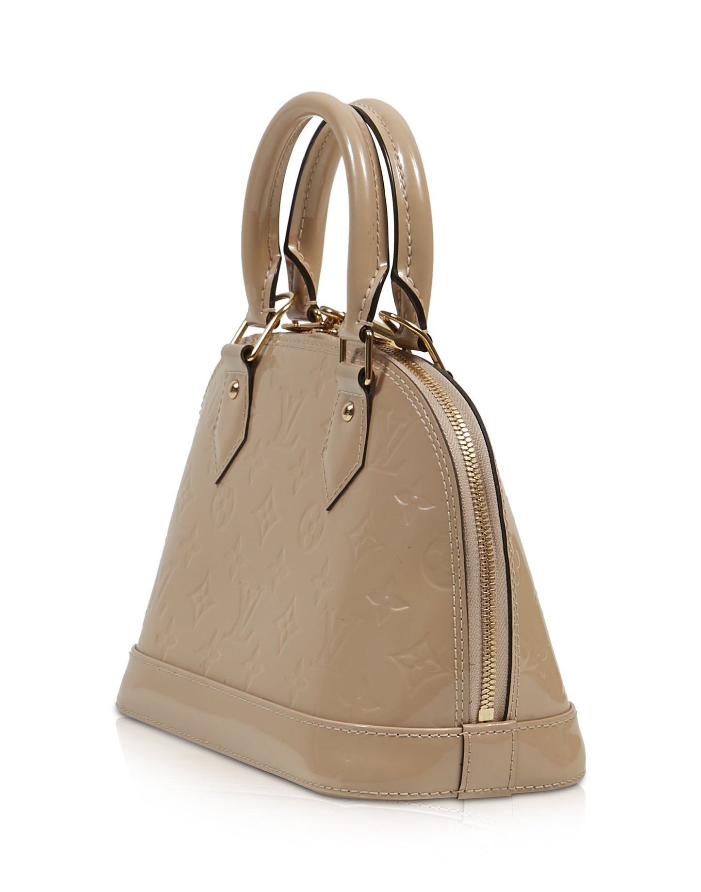 Louis Vuitton Sac Alma BB Vernis Monogramme Beige