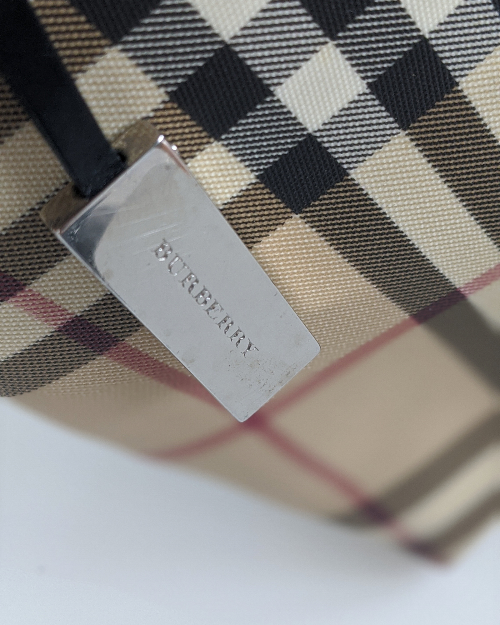 Burberry Beige Nova Check Mini Tote