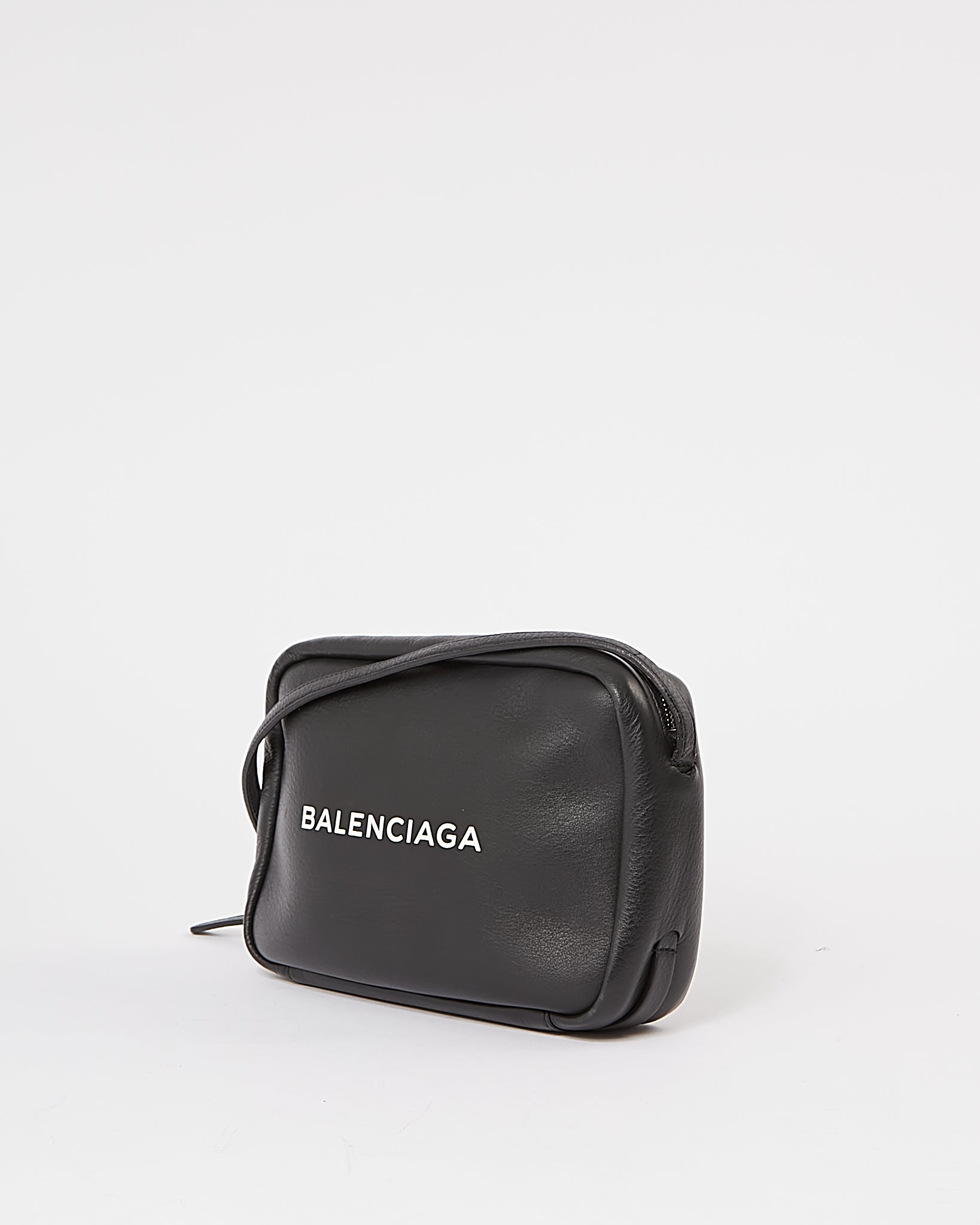 Balenciaga Black Leather Everyday Logo S Camera Bag