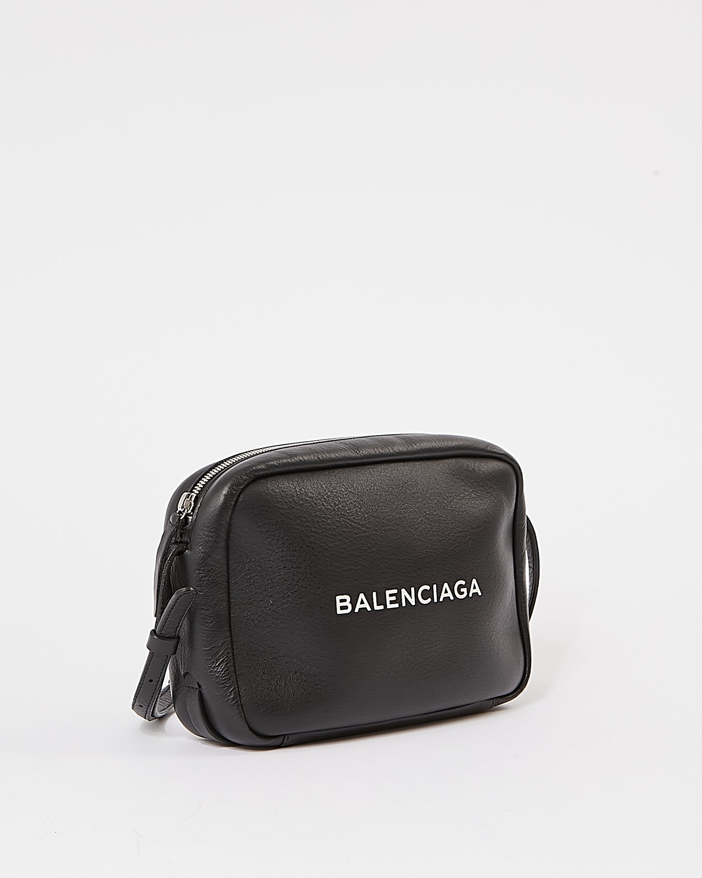 Balenciaga Sac photo Everyday Logo S en cuir noir