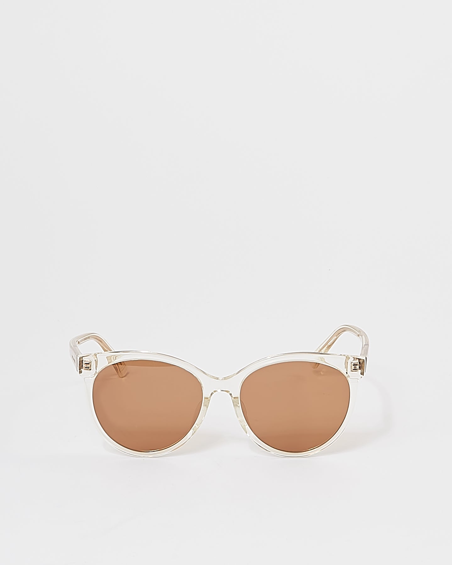 Bottega Veneta Clear Brown Cat Eye Sunglasses