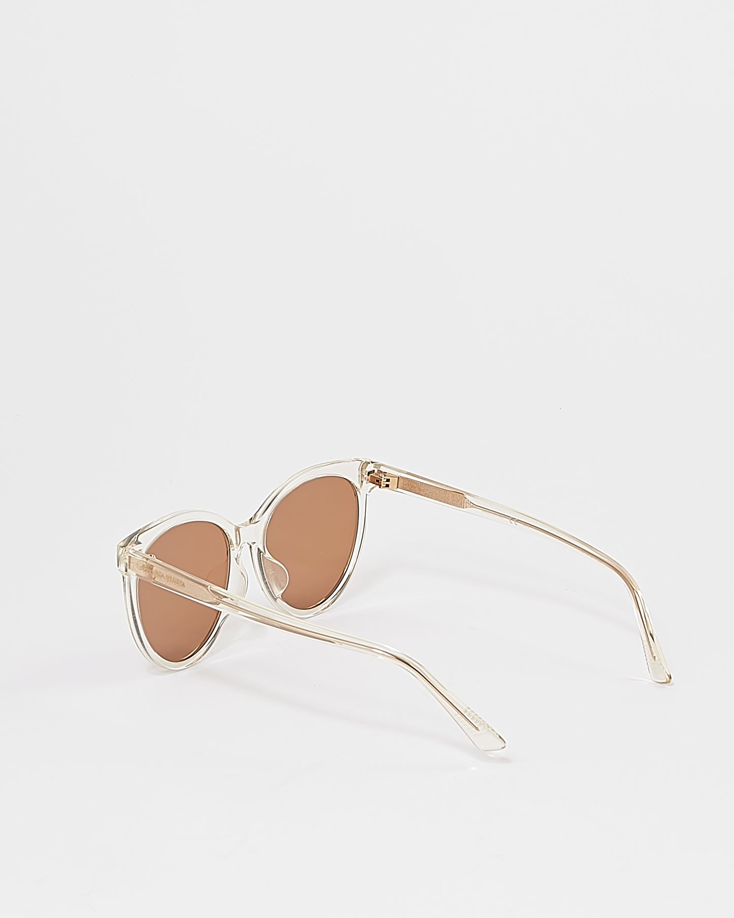 Bottega Veneta Clear Brown Cat Eye Sunglasses