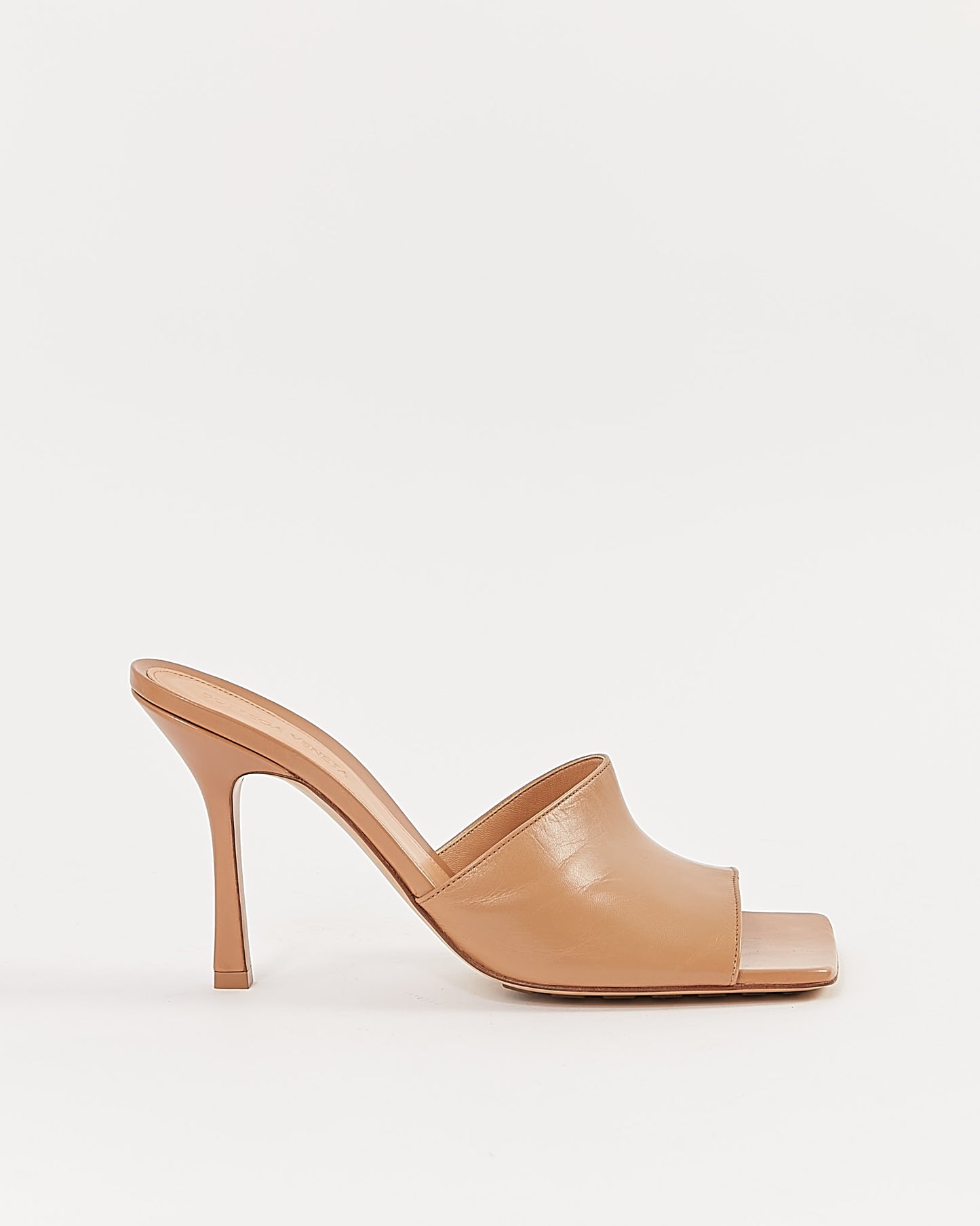 Bottega Veneta Nude Pelle Sandale Mule Talons - 41