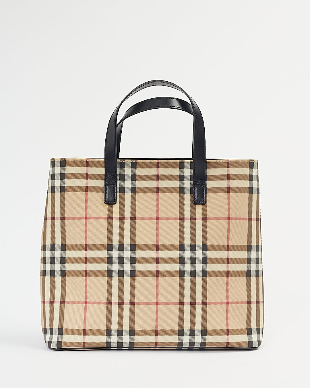 Burberry Sac cabas Nova Check en toile enduite beige