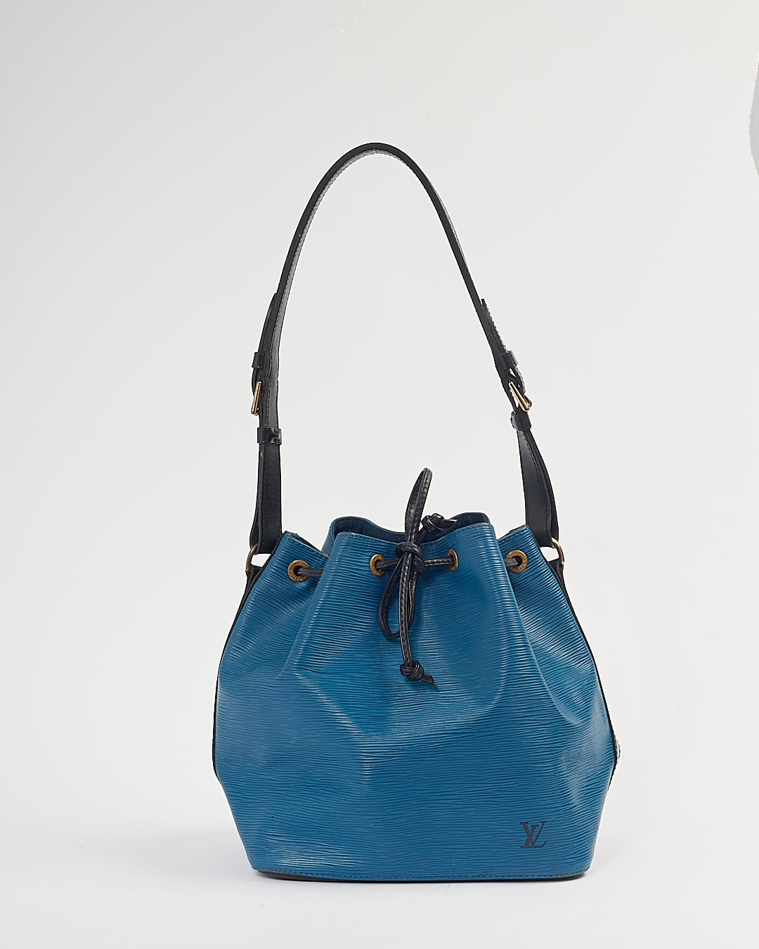 Louis Vuitton Blue/Black Epi Leather Petit Noe Bucket Bag