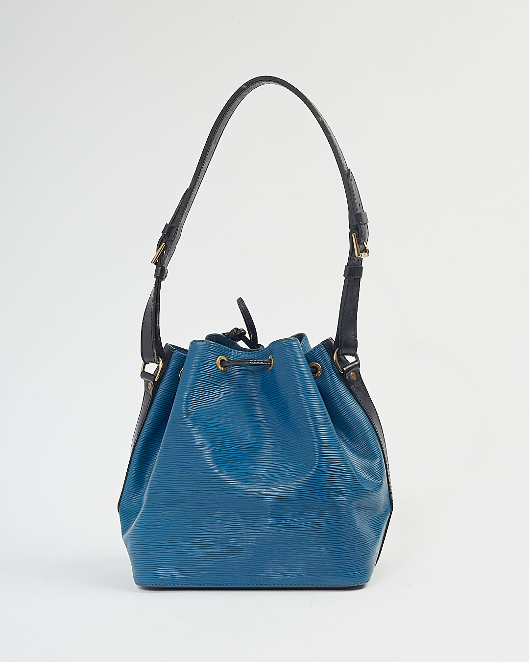 Louis Vuitton Blue/Black Epi Leather Petit Noe Bucket Bag