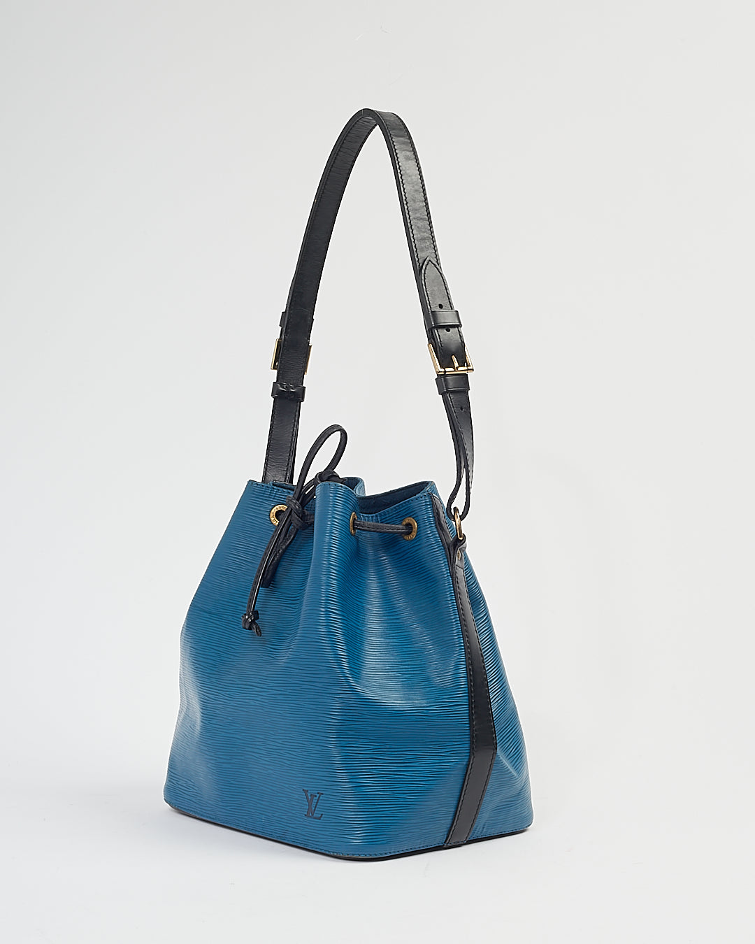 Louis Vuitton Blue/Black Epi Leather Petit Noe Bucket Bag