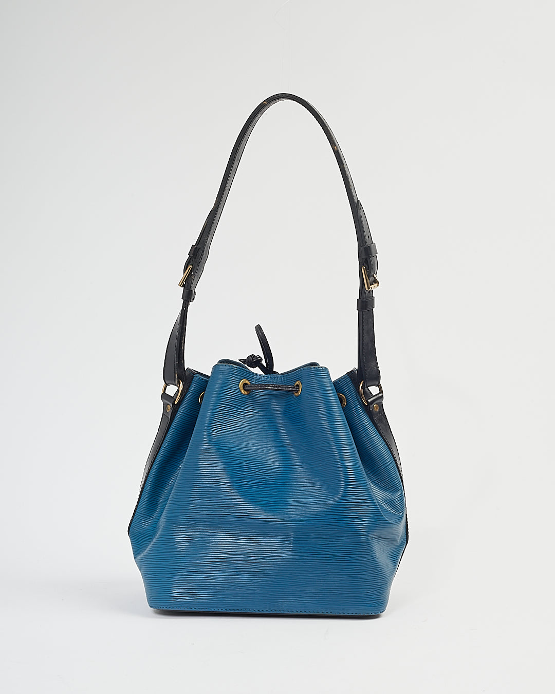 Louis Vuitton Blue/Black Epi Leather Petit Noe Bucket Bag