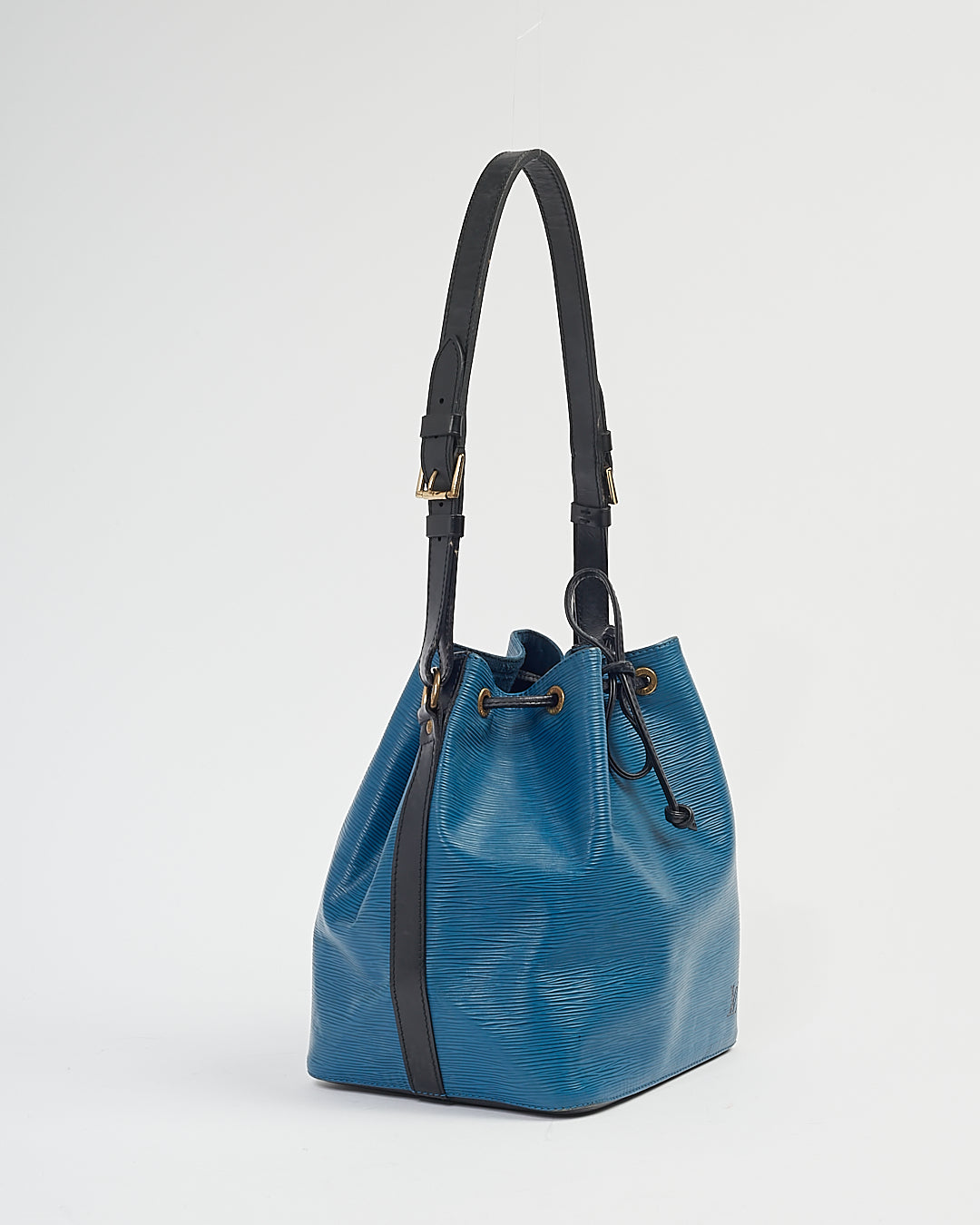 Louis Vuitton Blue/Black Epi Leather Petit Noe Bucket Bag