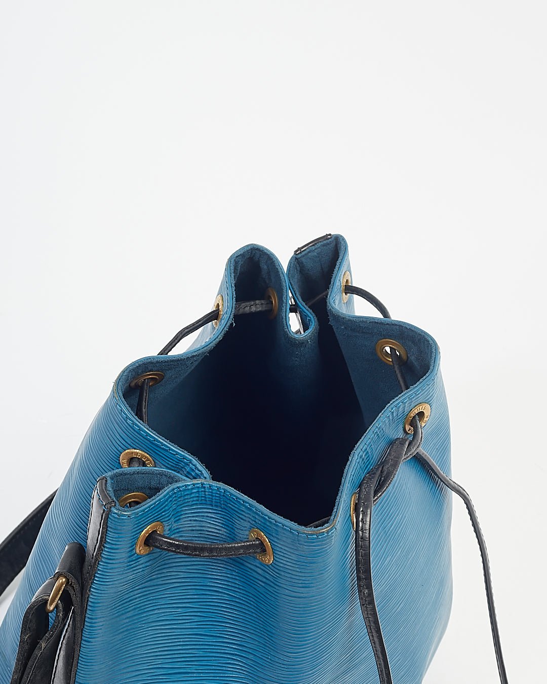 Louis Vuitton Blue/Black Epi Leather Petit Noe Bucket Bag