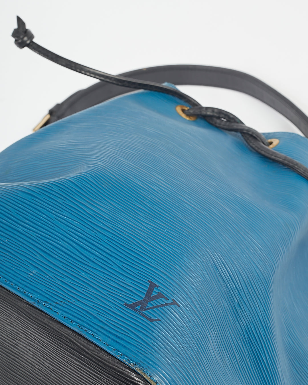 Louis Vuitton Blue/Black Epi Leather Petit Noe Bucket Bag