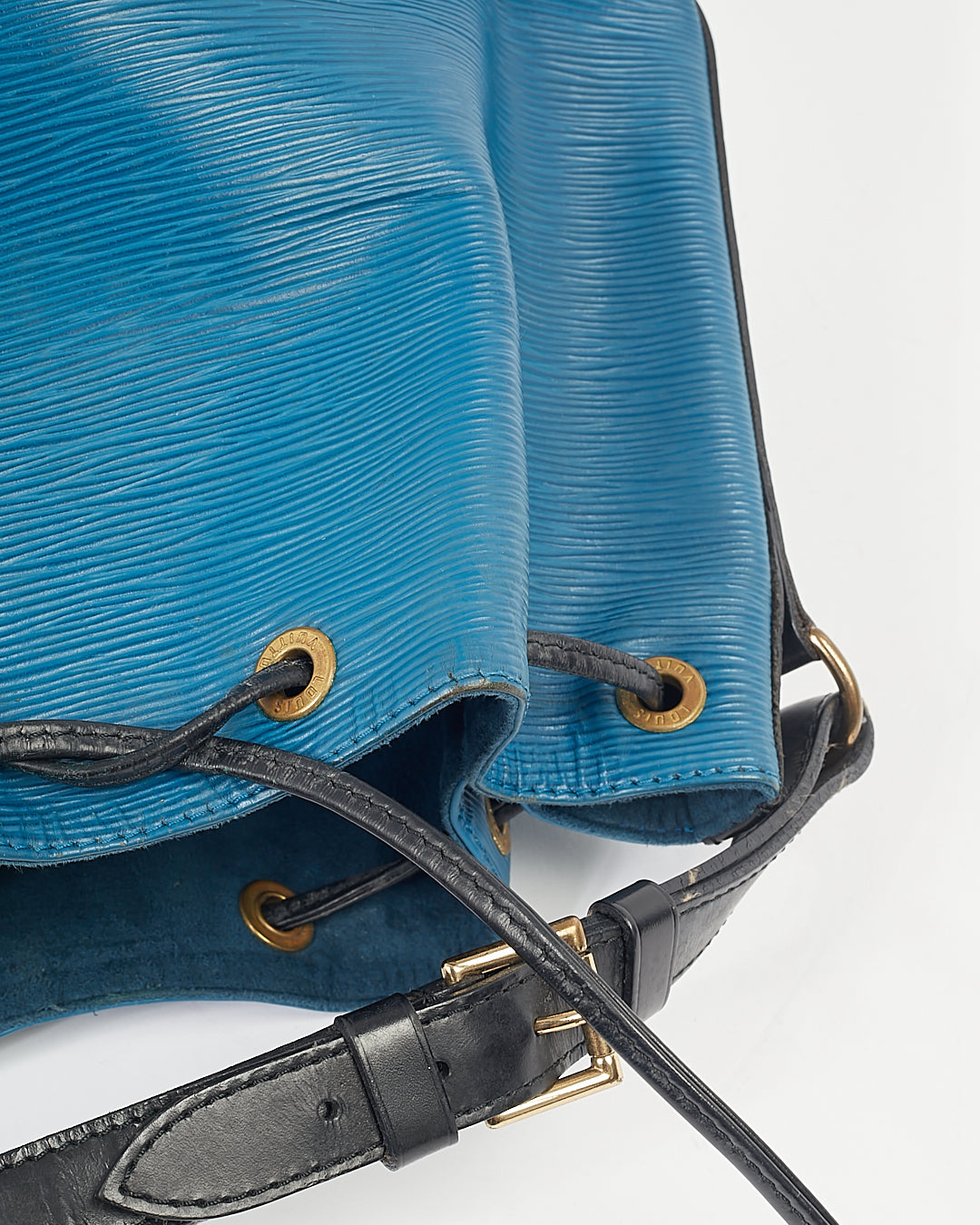 Louis Vuitton Blue/Black Epi Leather Petit Noe Bucket Bag