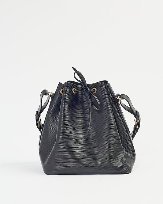 Louis Vuitton Black Epi Leather Petit Noe Bucket Bag