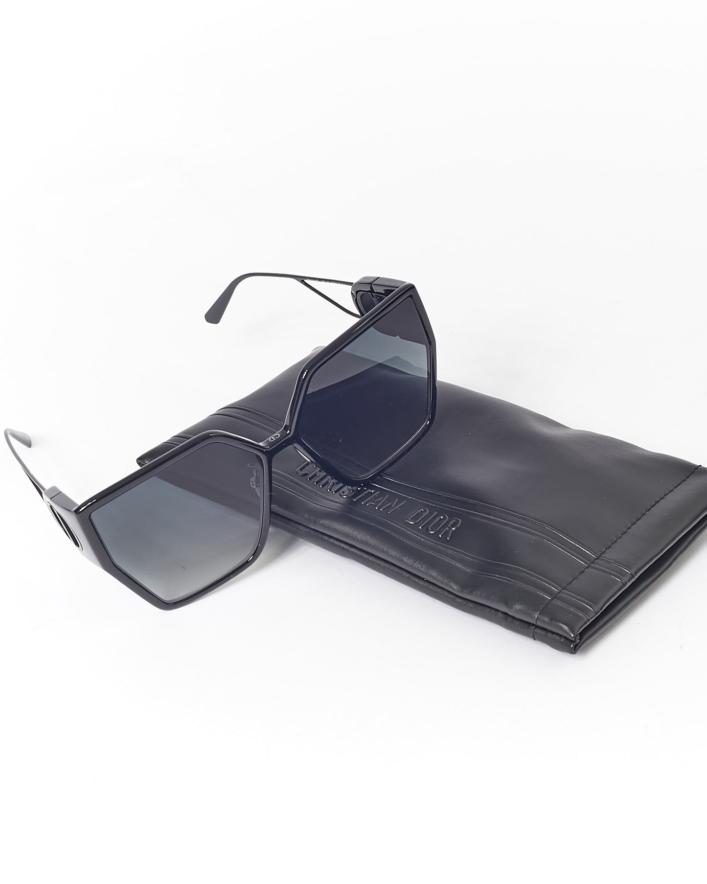 Lunettes de soleil carrées Dior CD 30Montaigne noires