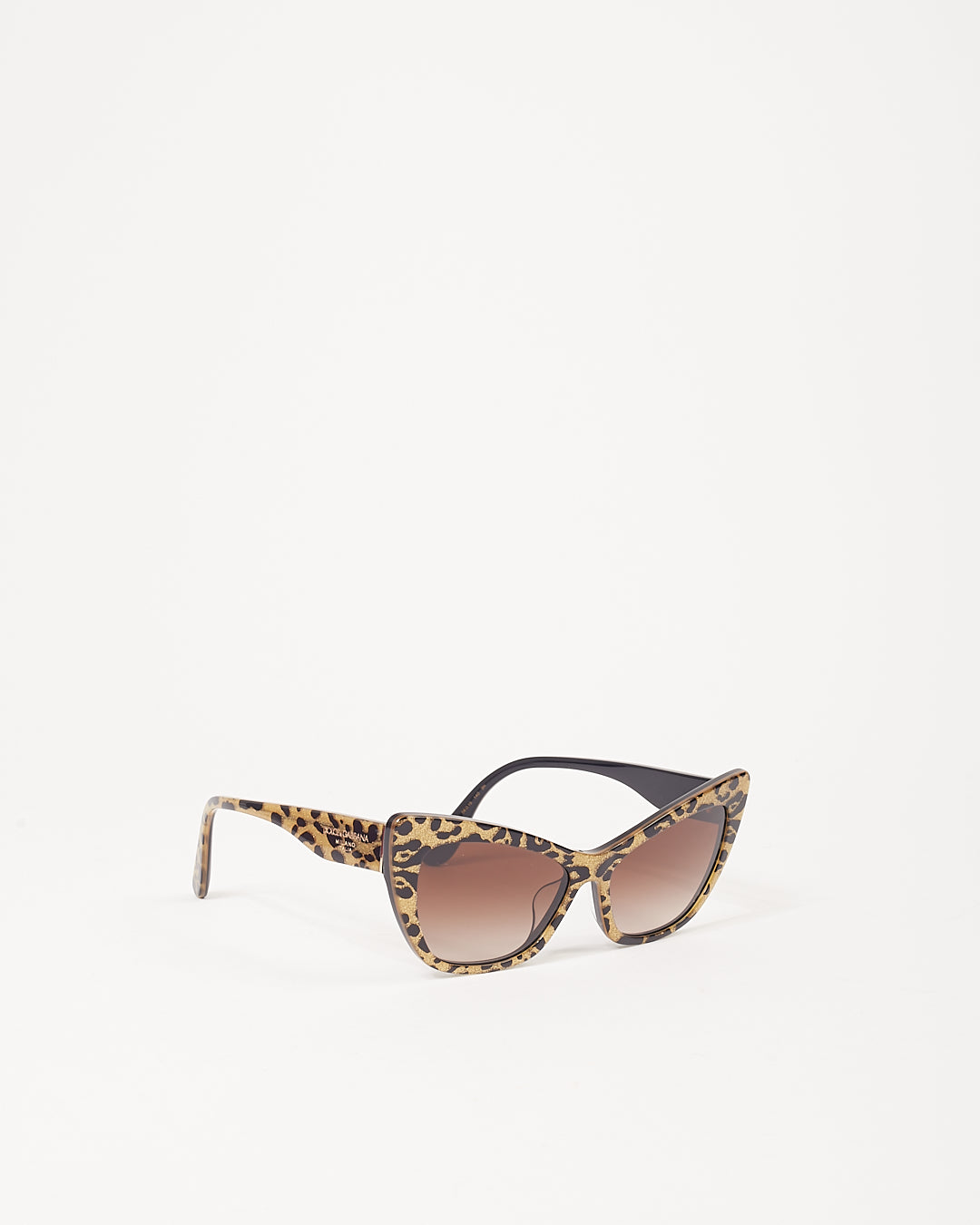 Dolce &amp; Gabbana DG4370 Lunettes de soleil œil de chat scintillantes léopard