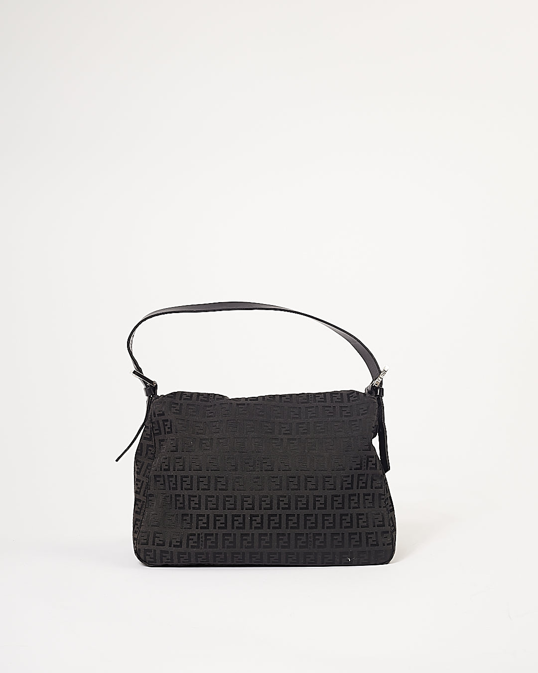 Fendi Sac à bandoulière en toile noire Zucchino Mamma Forever