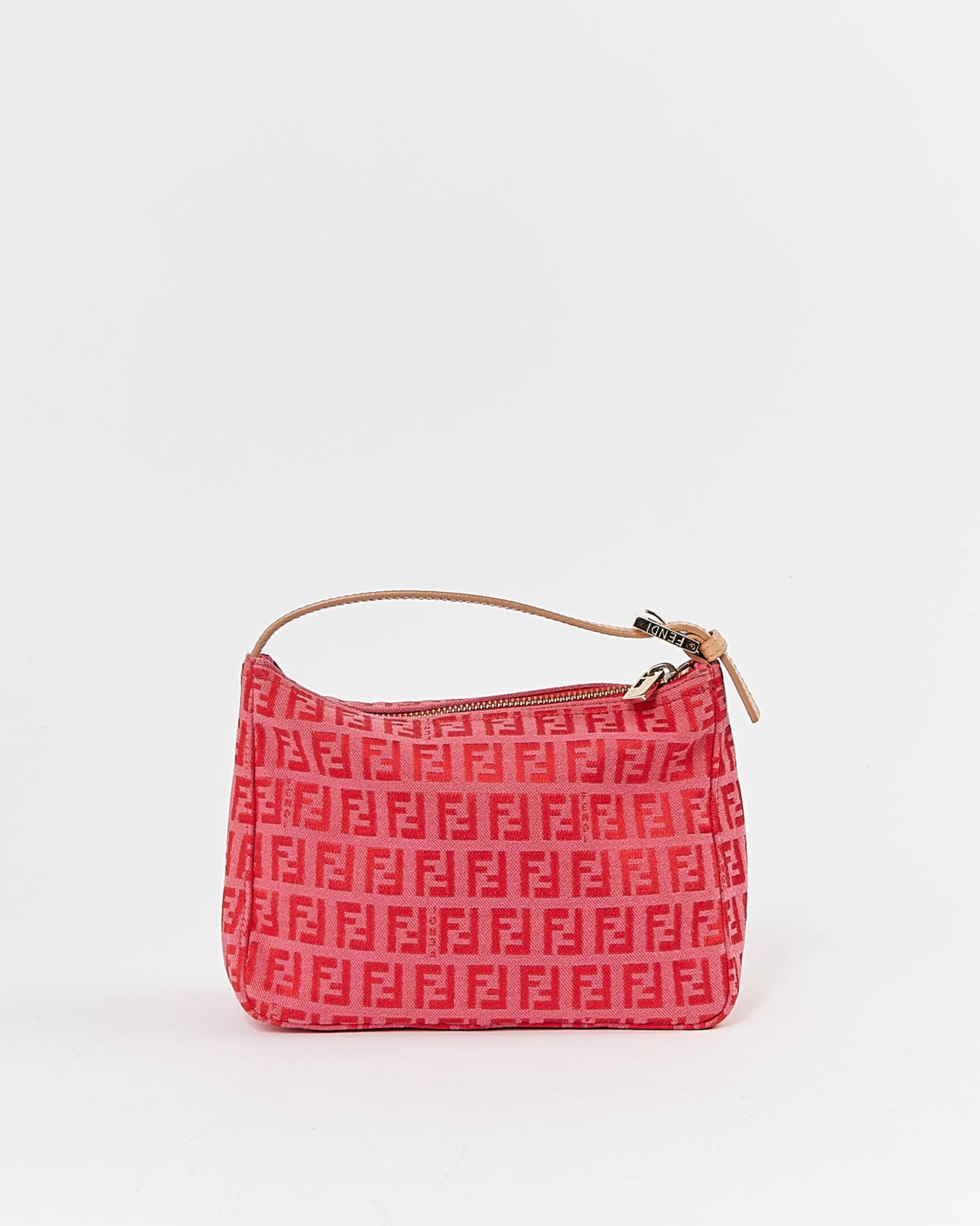 Sac pochette en toile Fend Zucchino rouge/rose