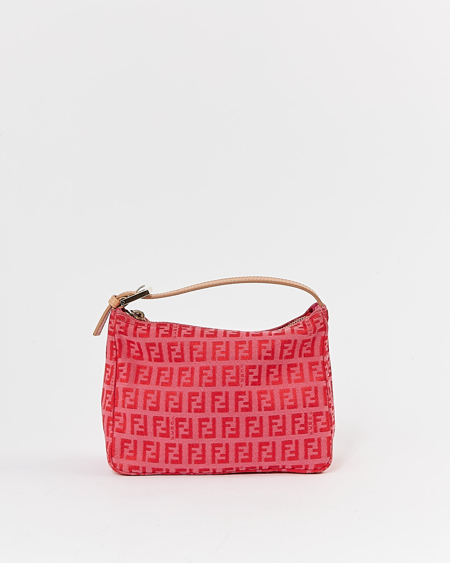 Sac pochette en toile Fend Zucchino rouge/rose