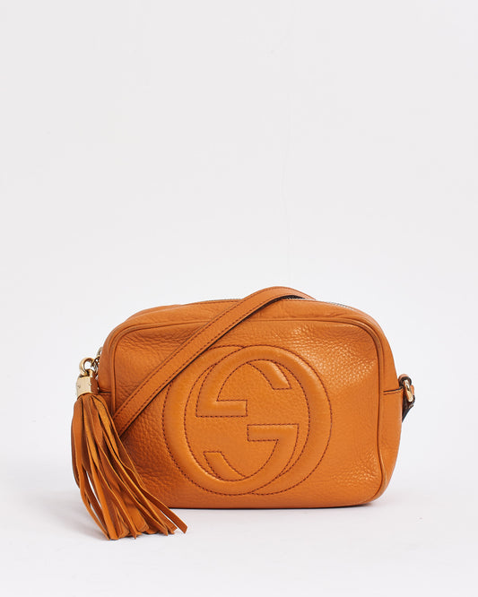 Gucci Burnt Orange Leather Soho Disco Crossbody Bag