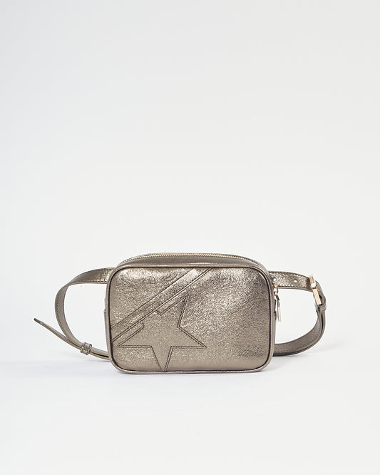 Sac ceinture en cuir métallisé Golden Goose