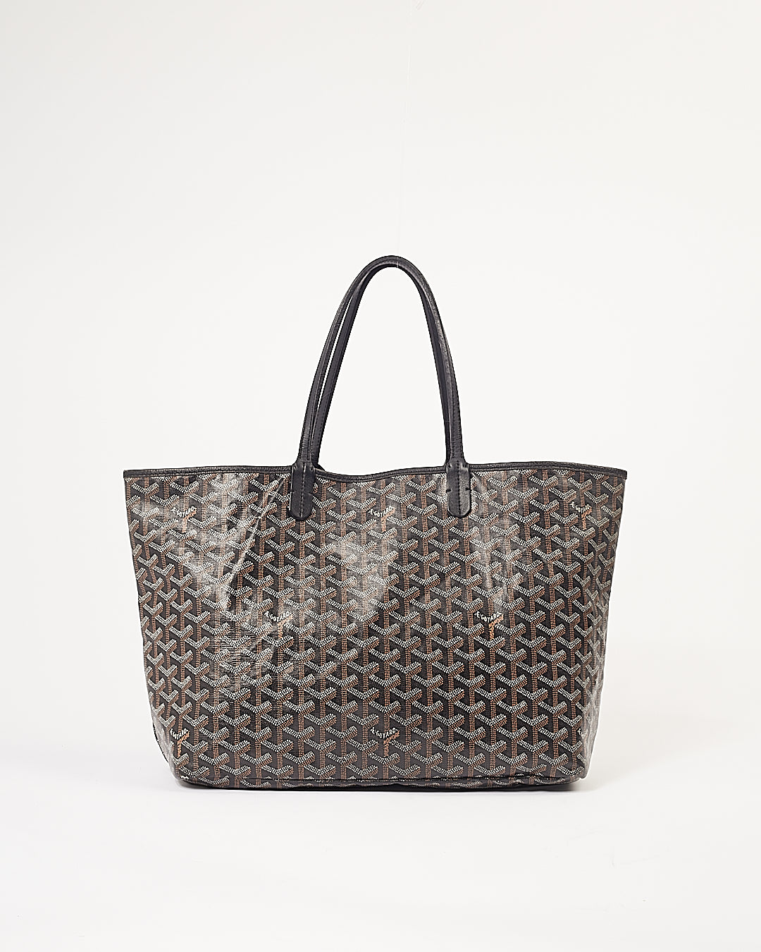 Goyard Black Goyardine St.Louis PM Tote Bag With Pouch