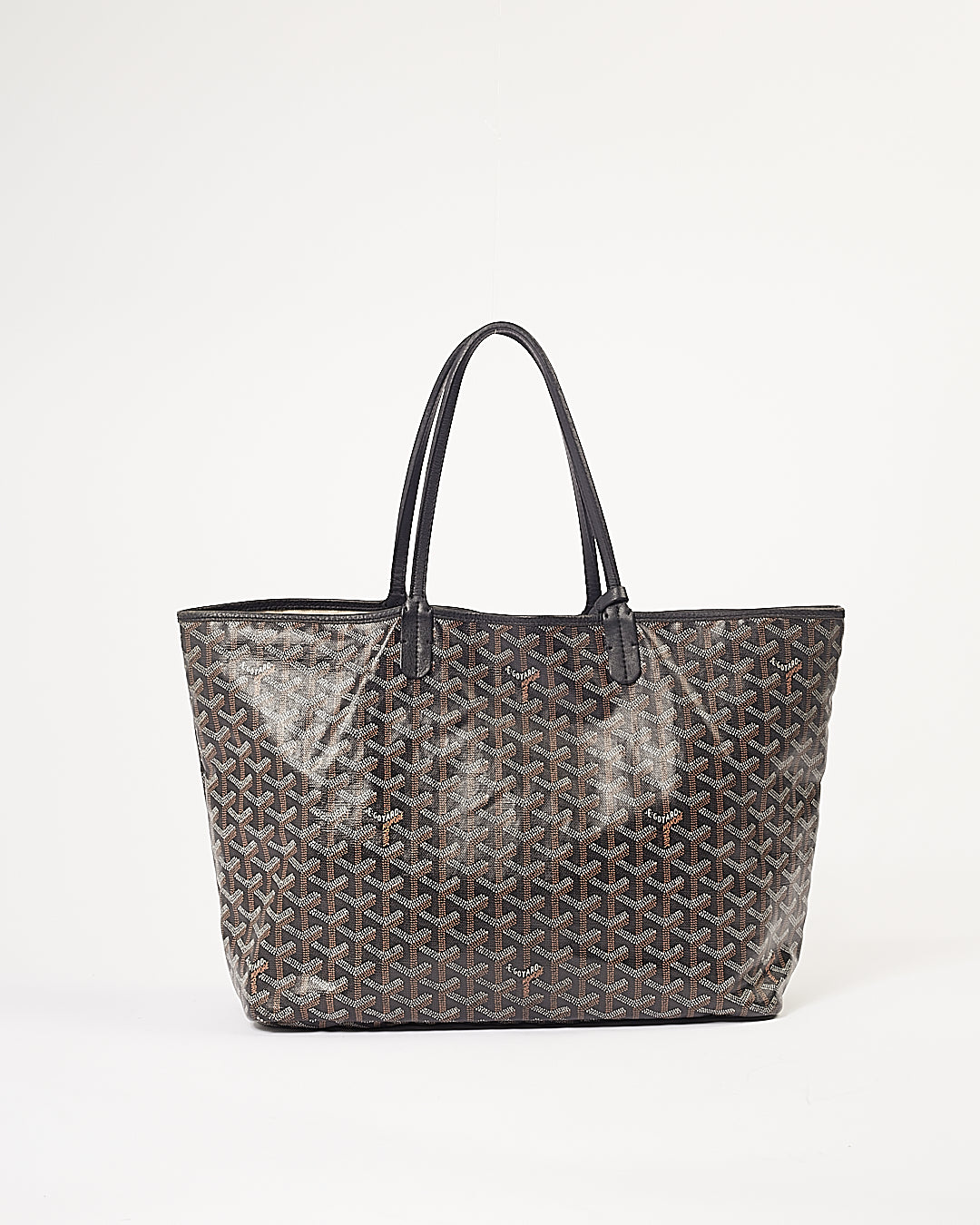 Goyard Black Goyardine St.Louis PM Tote Bag With Pouch