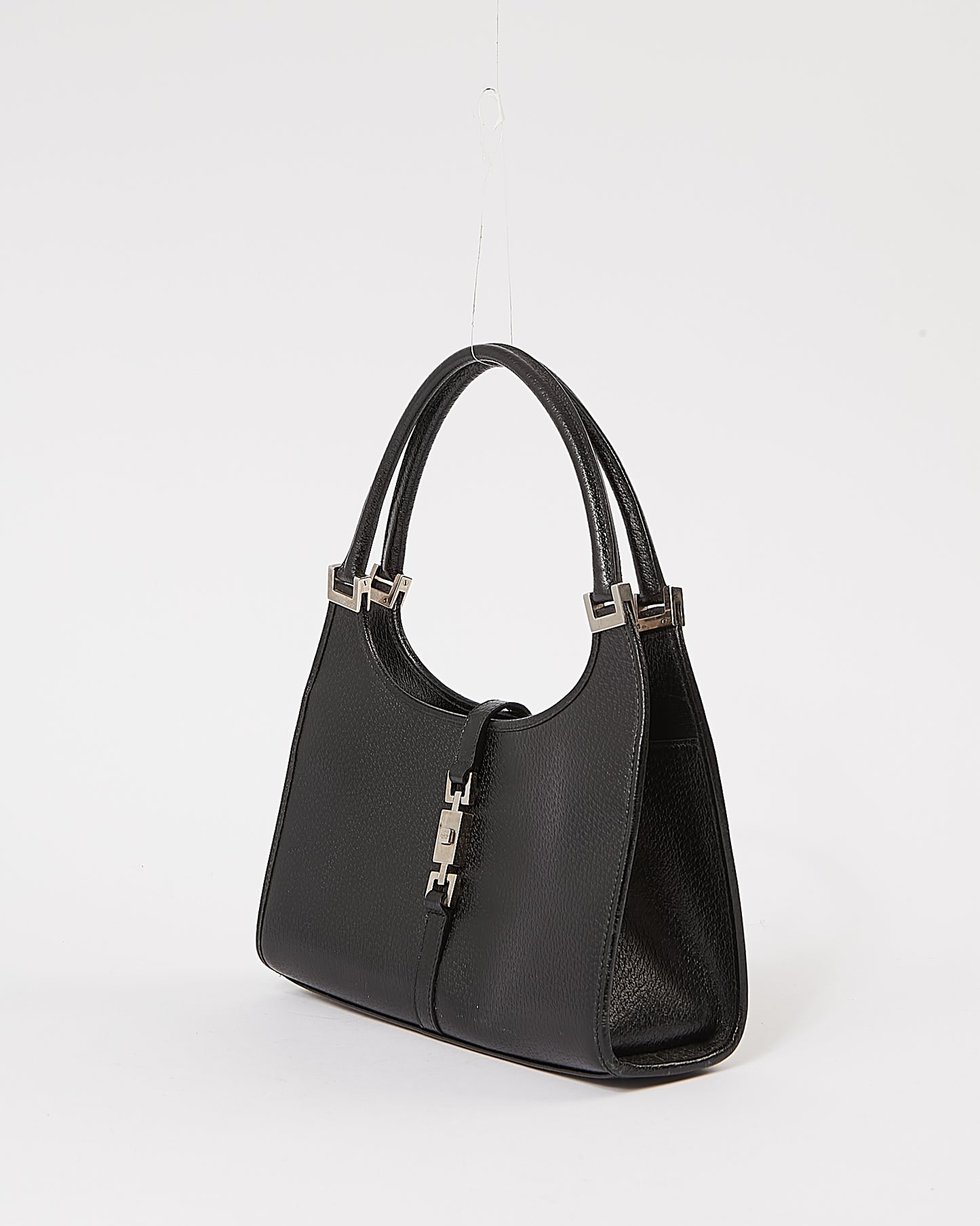 Sac à bandoulière Jackie Bardot en cuir noir Gucci