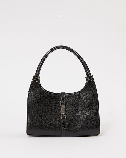 Sac à bandoulière Jackie Bardot en cuir noir Gucci