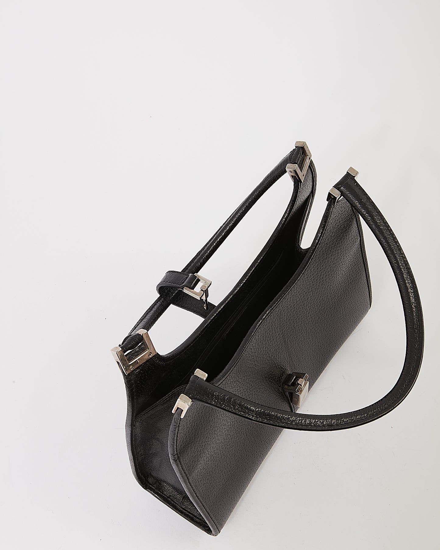 Sac à bandoulière Jackie Bardot en cuir noir Gucci