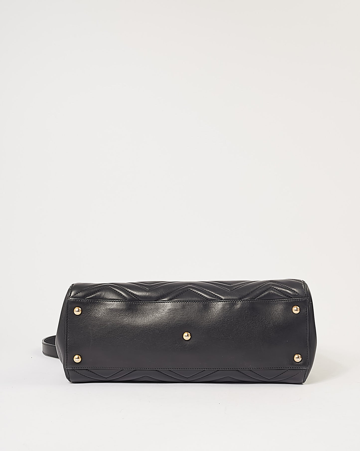 Sac cabas GG Marmont moyen en cuir matelassé noir Gucci Noir