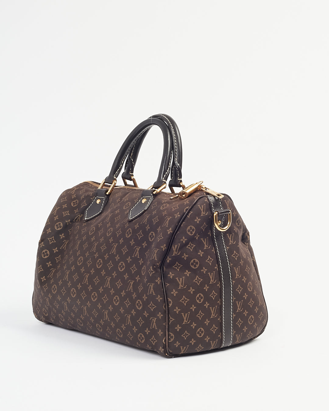 Louis Vuitton Brown Monogram Mini Lin Speedy Bandouliere 30 Bag