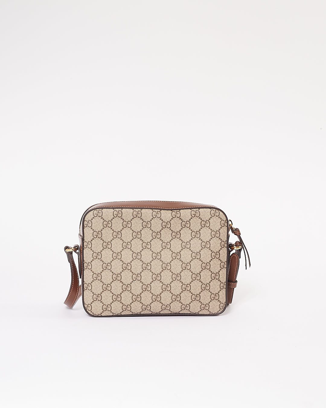 Sac Gucci Brown Small GG en toile/cuir Horsebit 1955