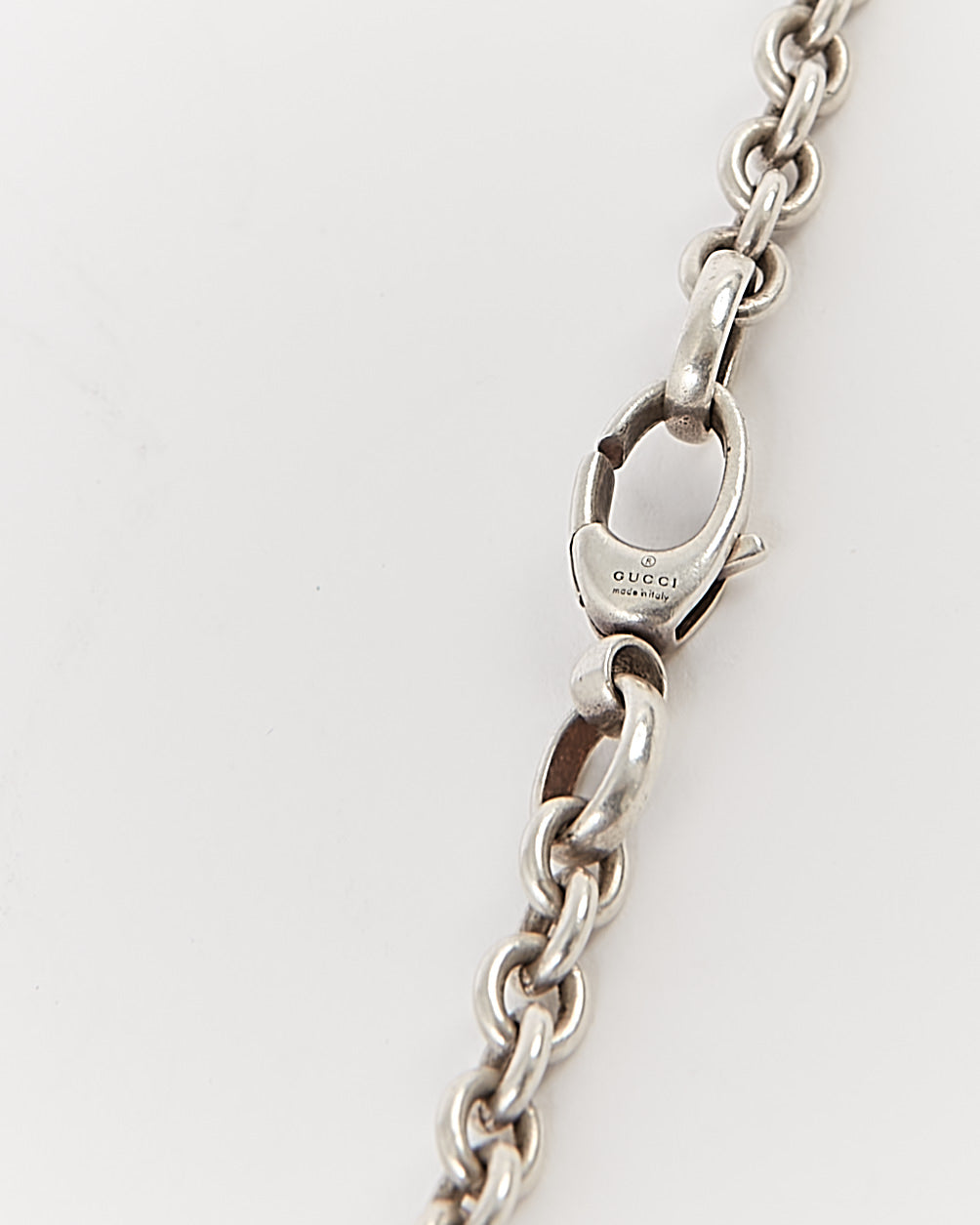 Collier à chaîne entrelacée en argent sterling Gucci GG