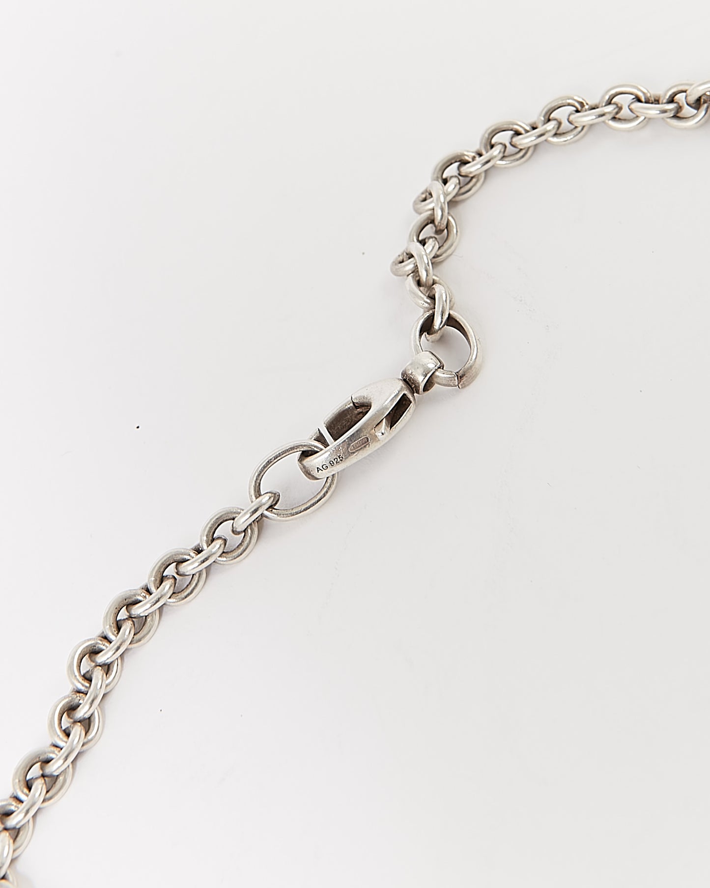 Collier à chaîne entrelacée en argent sterling Gucci GG