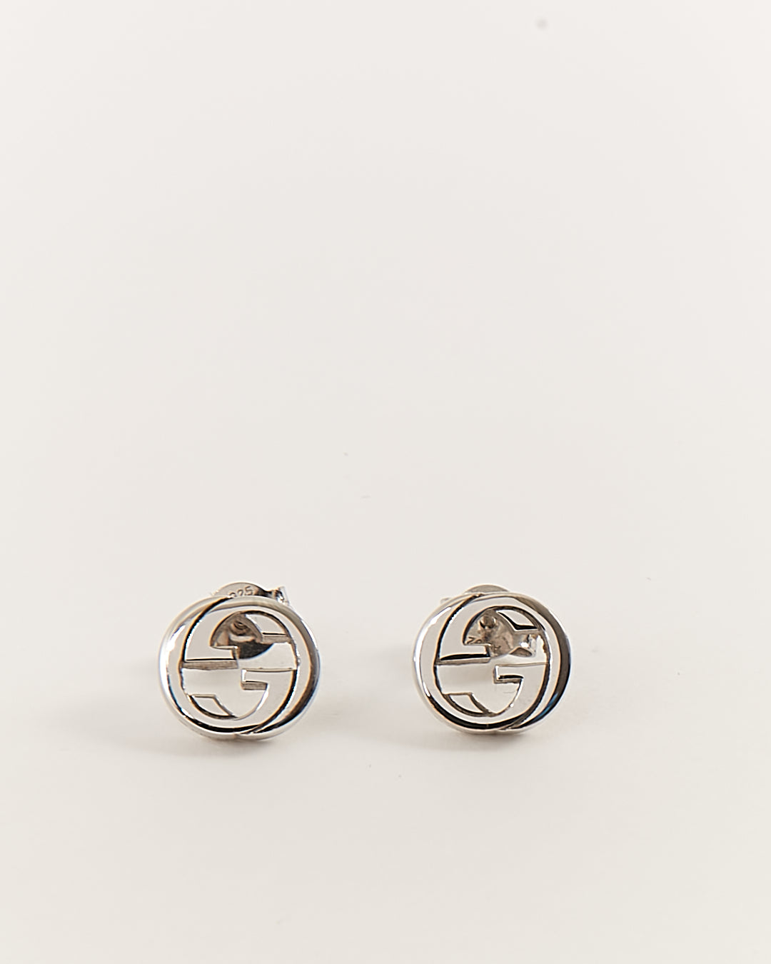 Boucles d'oreilles GG entrelacées en argent Gucci