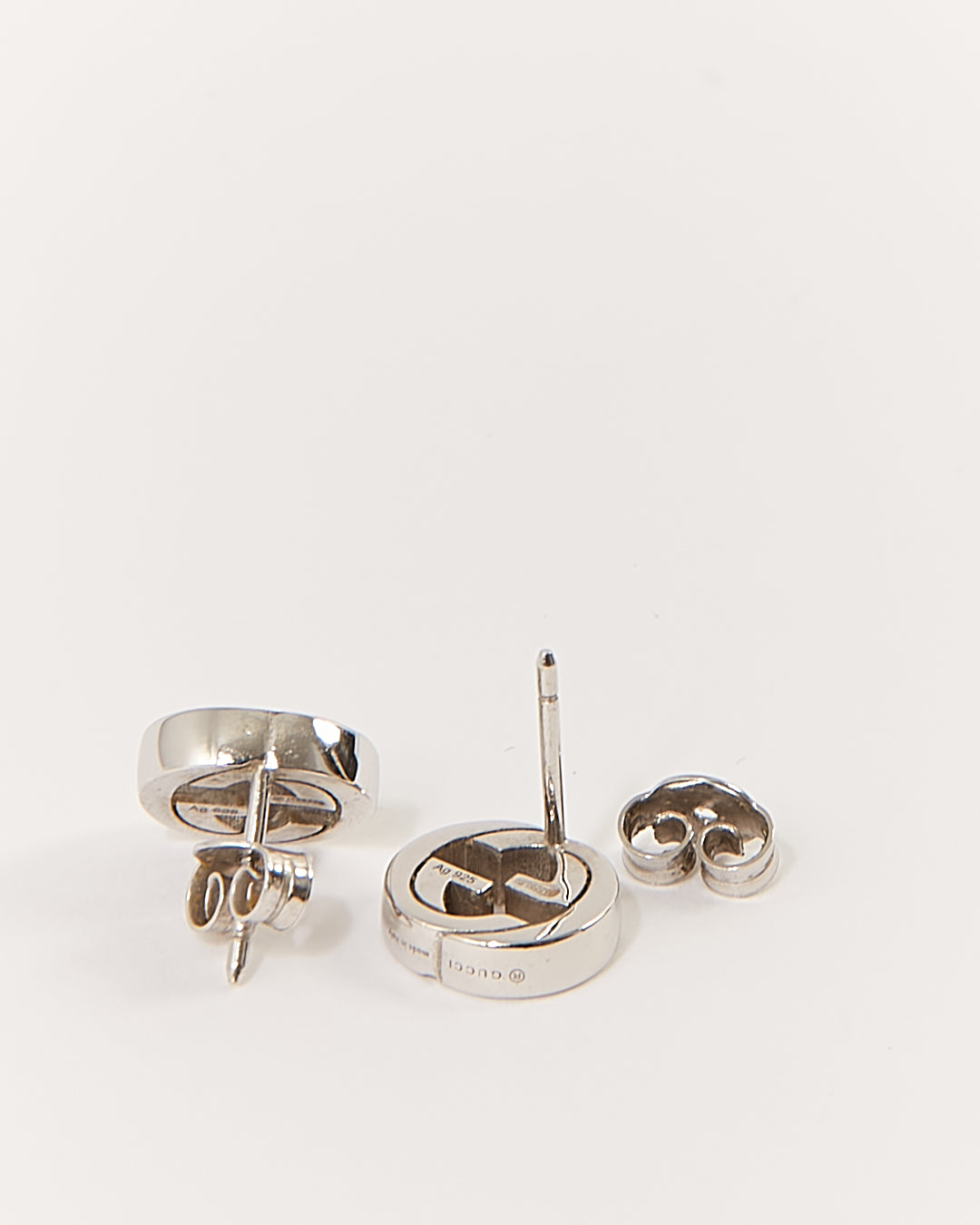 Boucles d'oreilles GG entrelacées en argent Gucci