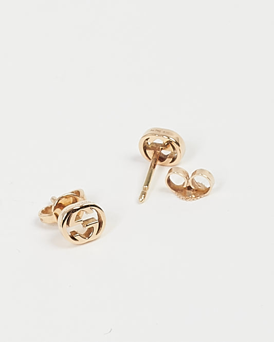 Gucci Yellow Gold 18K Interlocking GG Earrings